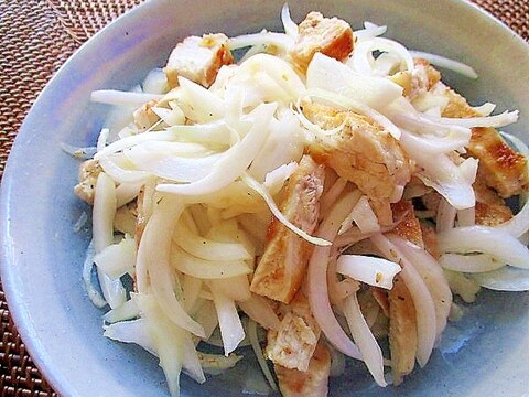 節約おかず♪鶏むね肉と新玉ねぎのナムル風